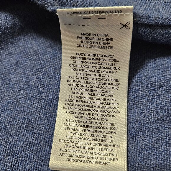 Ralph Lauren Black Label Ladies Cotton Cashmere Blazer-style Cardigan Indigo M - Picture 13 of 15